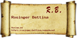 Rosinger Bettina névjegykártya
